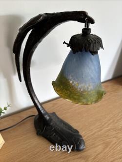 Lampe De Table Art Déco Vintage Aigle En Bronze Charles Ranc