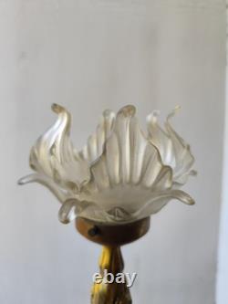 Lampe bronze Art nouveau Art déco Fleurs Et Bronze