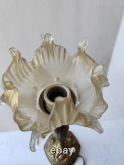 Lampe bronze Art nouveau Art déco Fleurs Et Bronze