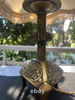 Lampe de table Le Verrier en bronze Art Déco H. 20 cm