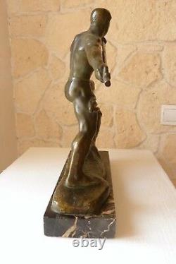 Lanceur de javelot en bronze G. Gori, Marcel GUILLEMARD n°1 vers 1930 ref 782
