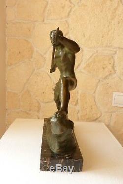 Lanceur de javelot en bronze G. Gori, Marcel GUILLEMARD n°1 vers 1930 ref 782