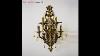 Large 5 Lamps Antique Yellow Bronze Crystal Wall Sconces Lamp Light Fixture For Bedroom Living Room