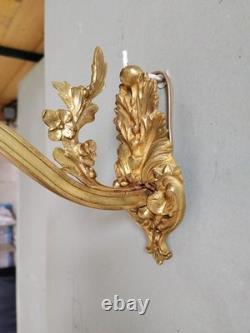 MOUYNET Applique BRONZE doré et TULIPES Art déco 1930