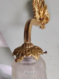 MOUYNET Applique BRONZE doré et TULIPES Art déco 1930