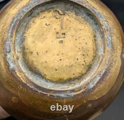 Maison Christofle et Auguste Delaherche vase piriforme art déco en bronze 1920