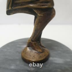 Mascotte automobile femme parapluie varnier bronze art deco hood car woman