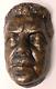 Masque Homme à Moustache Bronze Sculpture Buste Art Deco Vintage Antique µ