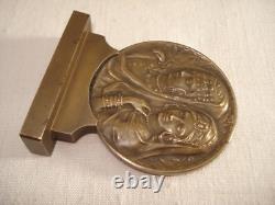 Médaille Art Deco Bronze Jeunes Algériennes Signée Bruneau