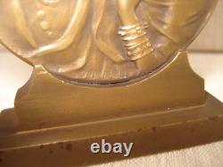 Médaille Art Deco Bronze Jeunes Algériennes Signée Bruneau