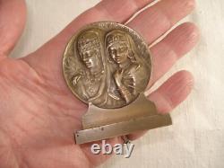 Médaille Art Deco Bronze Jeunes Algériennes Signée Bruneau
