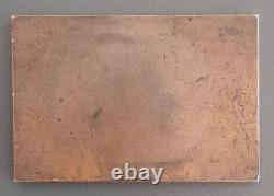 Médaille Art Déco Elephant R. THENOT 1930s Plaque 75mm poinçon BRONZE ORIGINAL