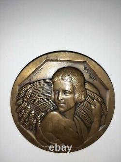 Medaille Bronze Art Deco Cochet Superbe Blois 1937 Ble