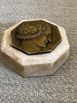 Médaille Bronze P. Turin Art Deco Presse Papier