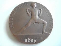 Médaille Bronze art déco ASSOCIATION LEOPOLD BELLAN vers 1920 -A. HERBEMONT #2