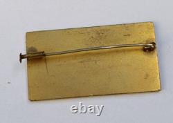 Médaille broche bronze doré Art Déco nu féminin G Grouzat vintage medal nude