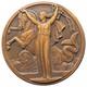 M&eacute;daille Bronze Art D&eacute;co Le Normandie & Le Havre New York 1935 Vernon
