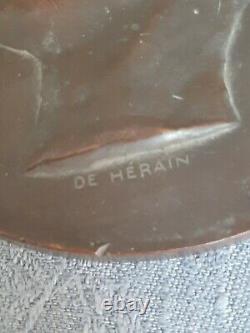 Medaille bronze Art Deco Oran Algerie 1937 Medecin