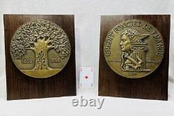 Medals Medaille Plaque Barron Sculpture Bronze Art Deco Credit Foncier De France