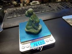 Mère et enfant bronze France art deco, signé Bofill, patine verte, P 265g, H 8cm