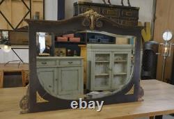 Miroir avec ornement bois et bronze Art déco 1930's