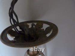 Monture de Lustre Bronze doré 84 cm Art Déco 1930