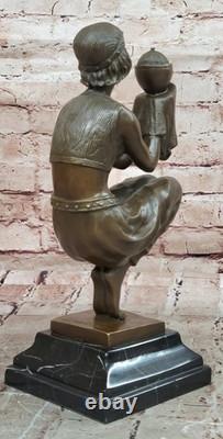 Oblivion (1920) Sculpture Par Georges Duvernet Art Déco Bronze Statue Signé Sale