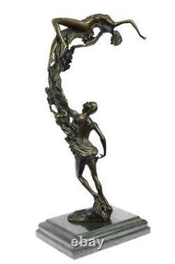 Original Dream Danse Par Aldo Vitaleh Bronze Sculpture Fonte Art Déco Décor