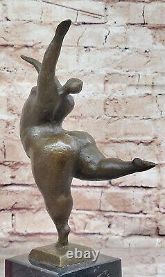 Original Signé Abstrait Ballerine Figurine Bronze Art Déco Sculpture Statue Lrg