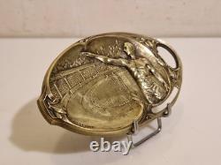 P. Lasserre Jeux Olympiques Paris 1924 Coupelle ovale en bronze Salut