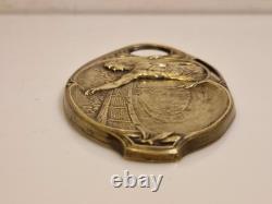 P. Lasserre Jeux Olympiques Paris 1924 Coupelle ovale en bronze Salut