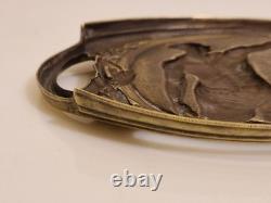 P. Lasserre Jeux Olympiques Paris 1924 Coupelle ovale en bronze Salut