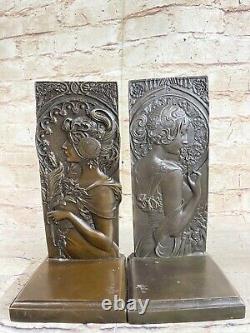 Paire De Bookends En Bronze De Style Romain Art Déco