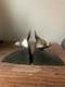 Paire De Serre Livres En Bronze Oiseaux Sur Un Toit D Henri Rischmann Art Deco