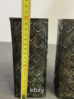 Paire De Vases Art Deco Bronze Design
