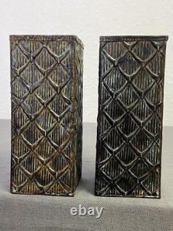 Paire De Vases Art Deco Bronze Design