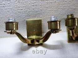 Paire d'applique de lampe ancienne art déco en bronze