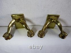 Paire d'applique de lampe ancienne art déco en bronze