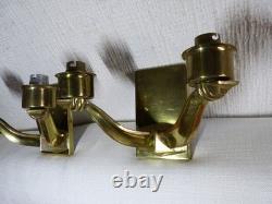 Paire d'applique de lampe ancienne art déco en bronze
