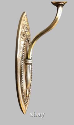 Paire d'appliques murales Art Deco verrerie de SCHNEIDER bronze France 1920s