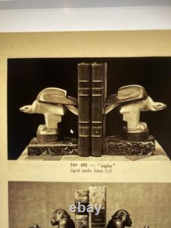 Paire de serre livres Art Déco Janle, Max Le Verrier en fonte d'art et marbre