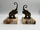 Paire De Serre-livres Bronze Art Deco Sign&eacute; Perrin
