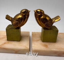 Paire de serre-livres oiseaux Book-end Art déco