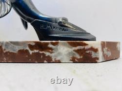 Paire de serres livres en marbre et bronze signé Hippolyte MOREAU-Les otaries