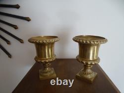 Paire de vase Médicis en bronze anciens, XIX ème