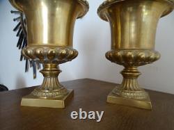 Paire de vase Médicis en bronze anciens, XIX ème