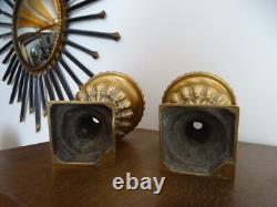 Paire de vase Médicis en bronze anciens, XIX ème