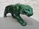 Panthere En Céramique Verte Art Déco Lion St Clément Statue Animalier Bronze