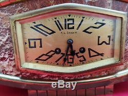 Pendule clock art deco 1930 bronze très bel état fonctionne parfaitement