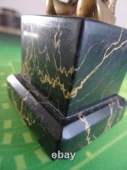 Petite sculpture en bronze doré période Art déco signée DEGRANGE haut. 16cm. TBE